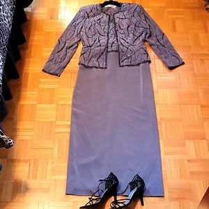 SALE! SHOWSTOPPER Sequined Silver Gown & Jacket! Mon Cheri Bridals, 10